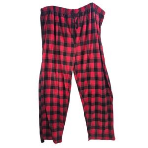North 15 Mens Red Black Buffalo Plaid Pajama Loungewear Pants 4XL